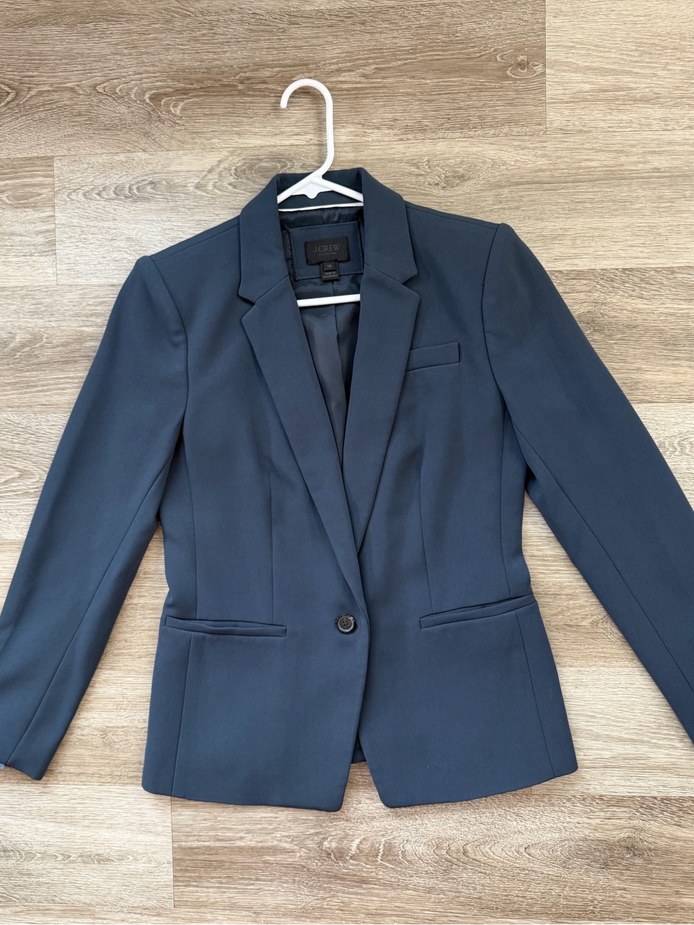 J Crew COLLECTION Navy All Season Blazer Jacket Single Button
